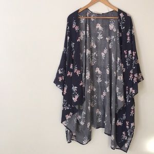 Floral Print Kimono